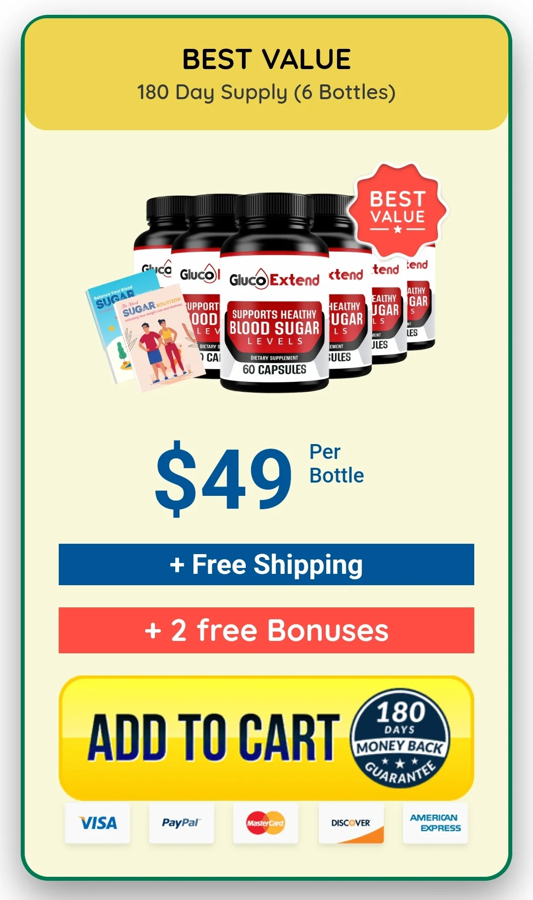 Gluco Extend™ 6 bottles pricing